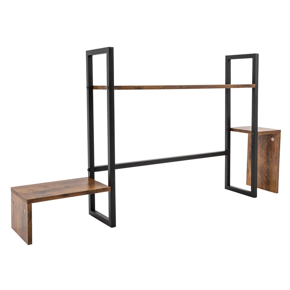 Countertop Computer Rack Desk Storage Organizer Desktop Bookshelf Display Shelf