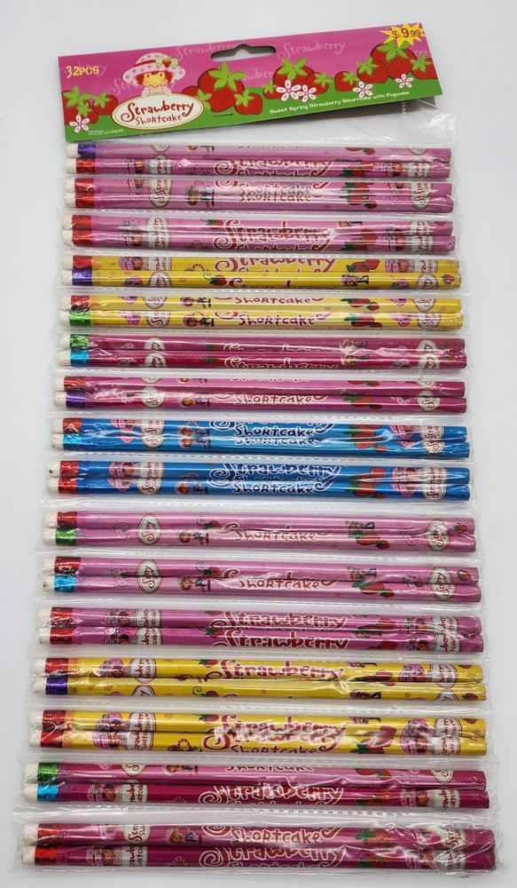 Strawberry Shortcake 32 Pc Pencils Sweet Spring Pupcake