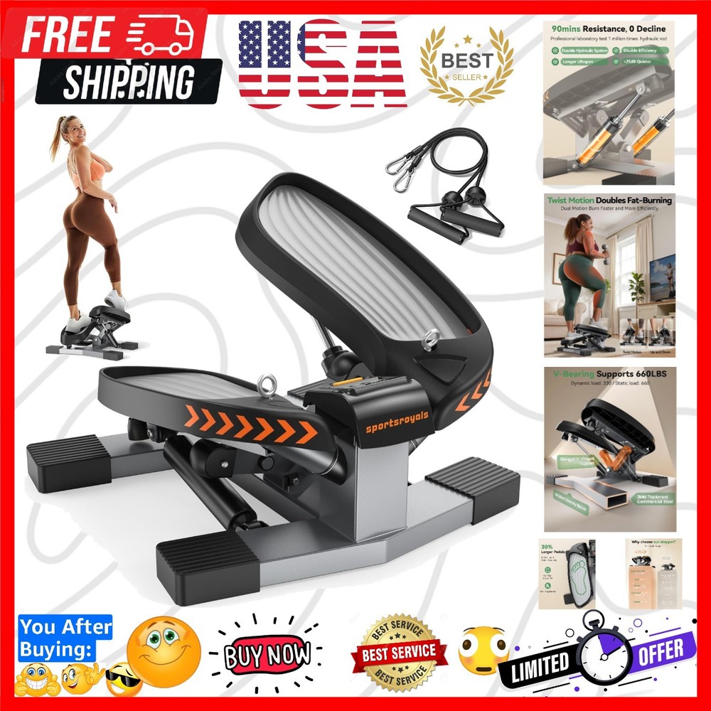 Stair Stepper,Twist/Mini Stepper for Exercise at Home,Step Machine with Resis...