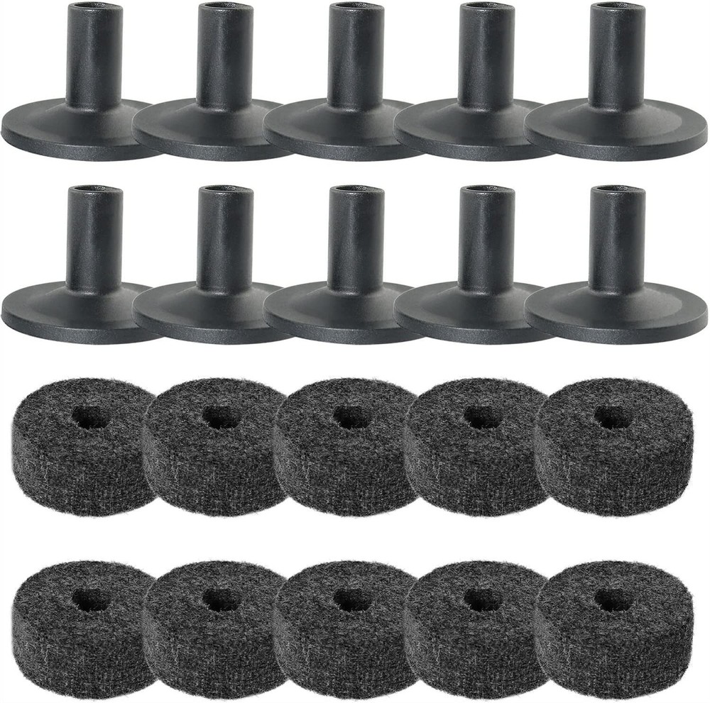 Drum Cymbal Stand Felt Washer Sleeve Kit Replacement Set 10 Sets