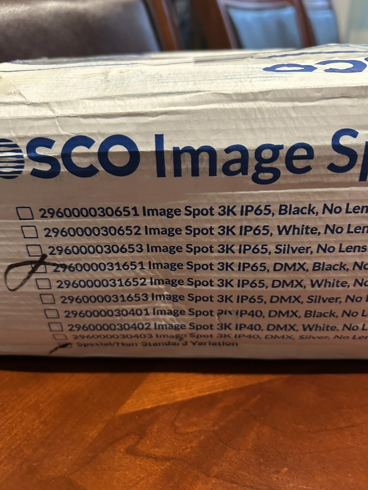 GOBO Rosco image spot projector with Mounting Bracket, & Cable