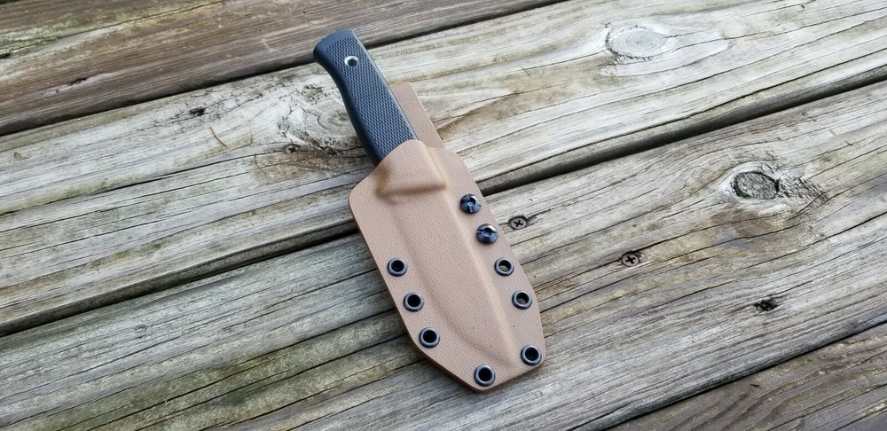 F1 knife kydex sheath, Pancake Style w/ Mini Offset Beltloop (CB)