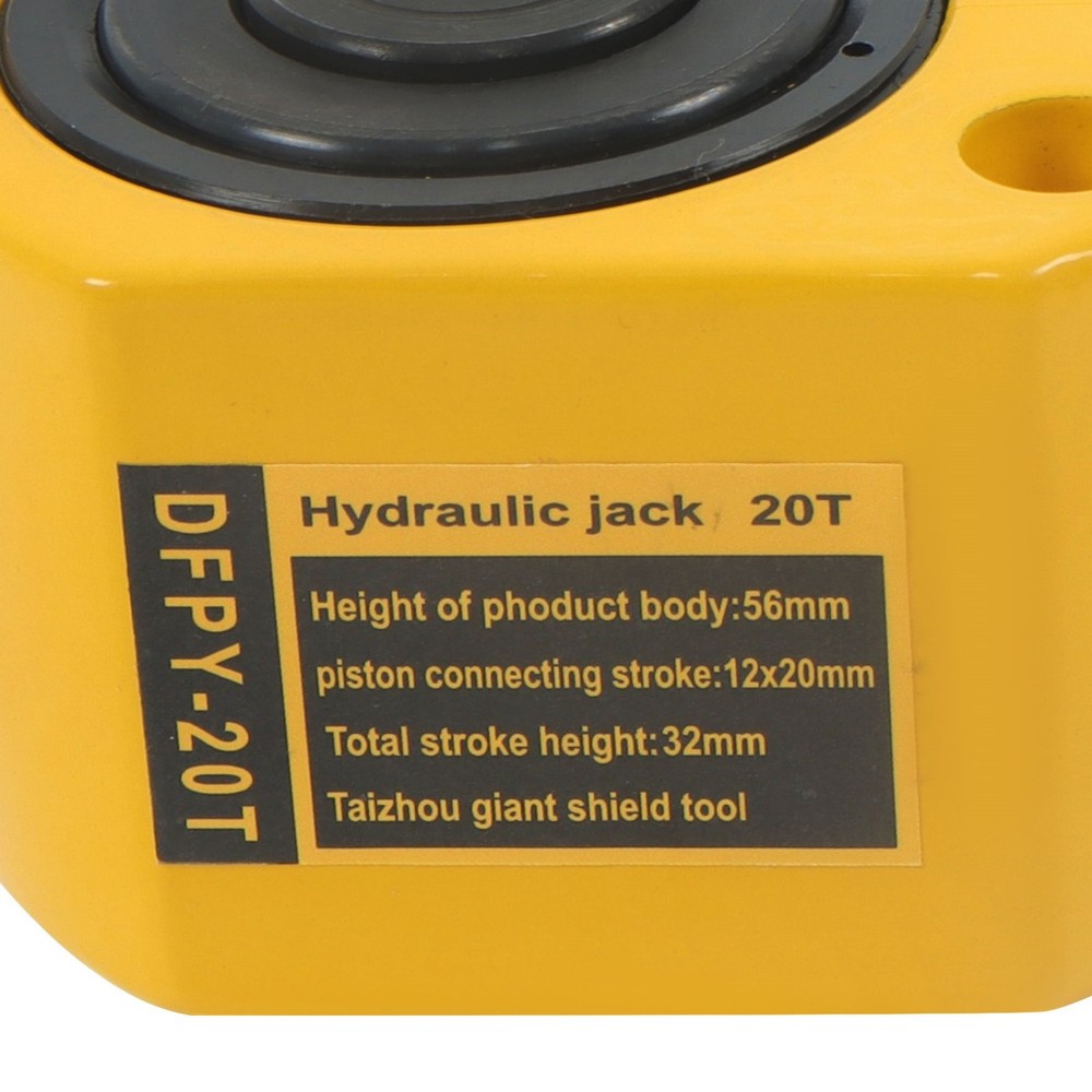 20Ton Hydraulic Ram Jack Multi-Section 1" Stroke Lifting Low Height Cylinder