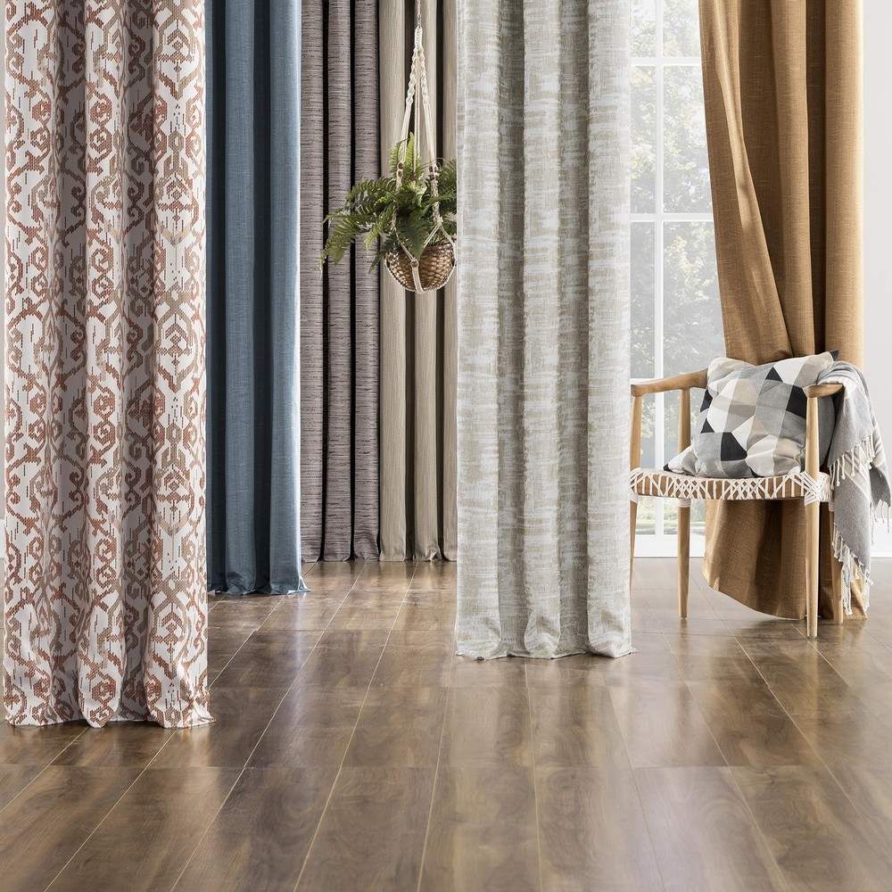 Parrish Distressed Grid Thermal Extreme Total Blackout Grommet Curtain Panel,...