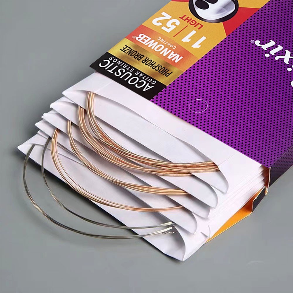 Elixir Phosphor Bronze Acoustic Guitar Strings Custom Light (11-52) 2-Pack US