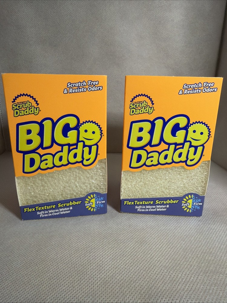 Scrub Daddy Big Daddy Flex texture Scrubber 2 Pack White
