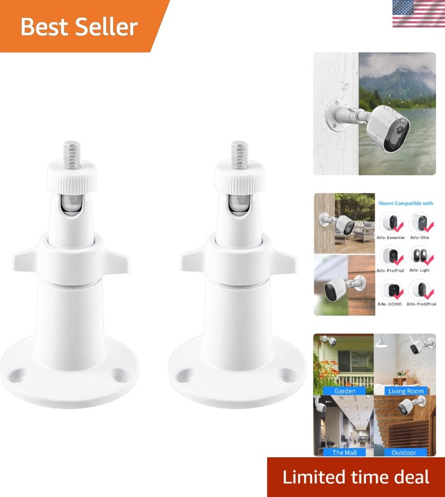 Adjustable Security Wall and Ceiling Mount - Compatible with Arlo & Ring Devices
