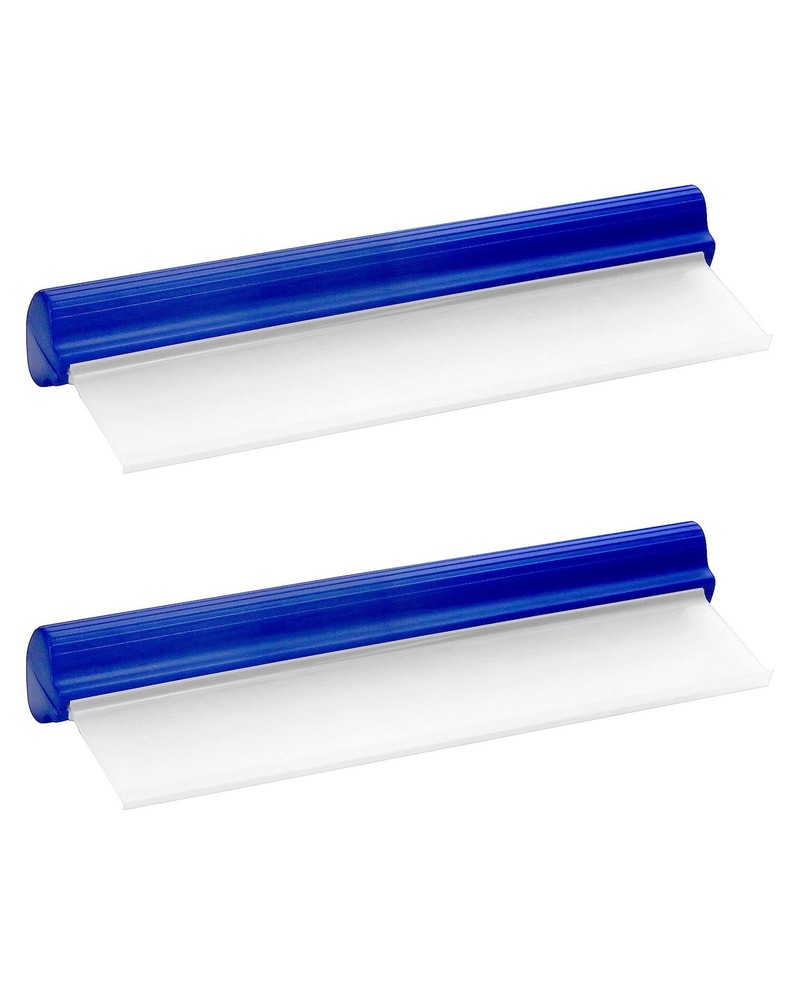 QWORK Car Squeegee, 2 Pack 12 inch Flexible Water Scraper Tool Blue