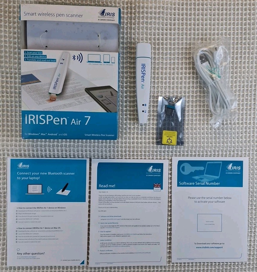 Iris Pen IrisPen Air 7 Smart Wireless Pen Scan Windows Mac Android OPEN BOX READ