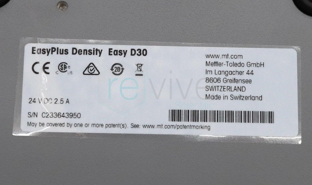 Mettler Toledo Easy D30 Density Meter