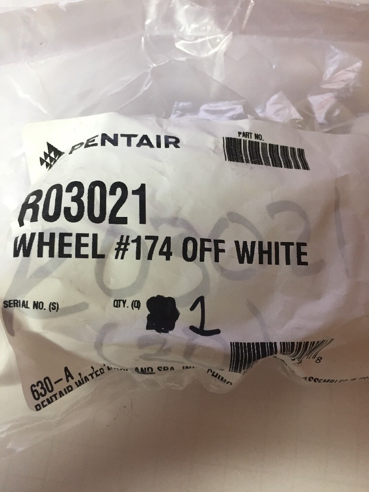 Pentair Rainbow Vacuum Head Wheel - Part # R03021 No.174 White Solid Plastic