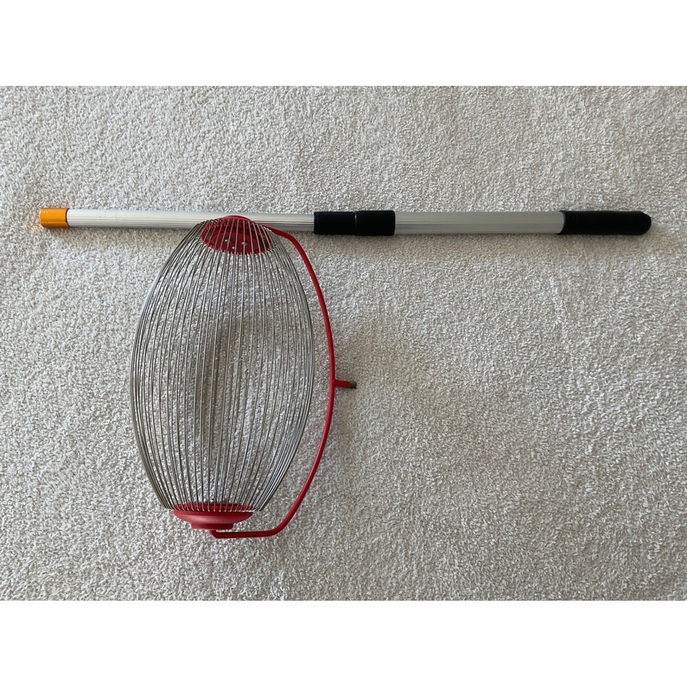 Rolling Nut Gatherer Harvester Tool with Telescopic Handle for Pecans Acorns