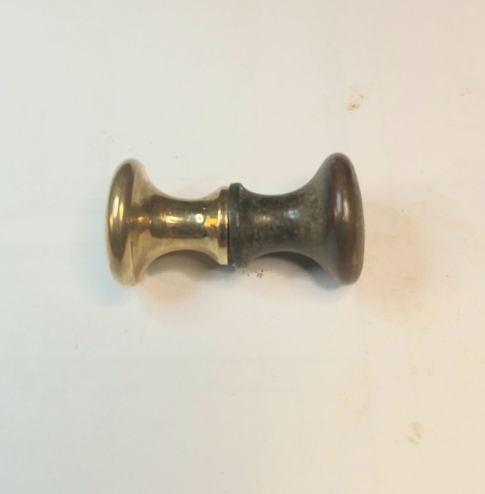 GLOBE WERNICKE® BOOKCASE POLISHED DOOR KNOBS (PAIR). 99% PERFECT DIMENSIONALLY!!