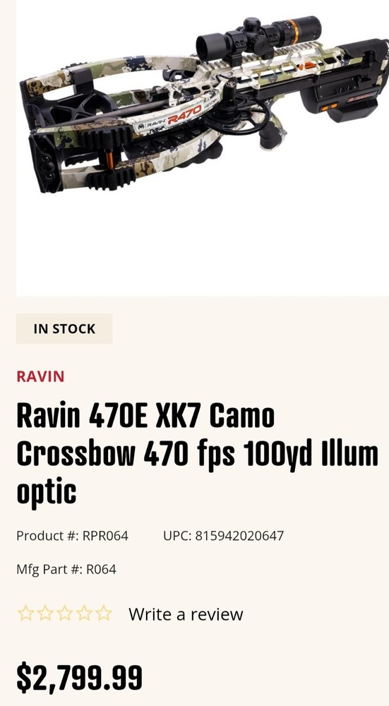 ravin crossbow r470