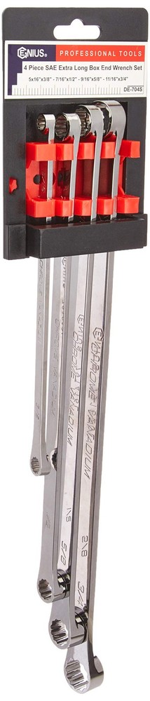 4pc SAE Extra Long Box End Wrench Set DE-704S