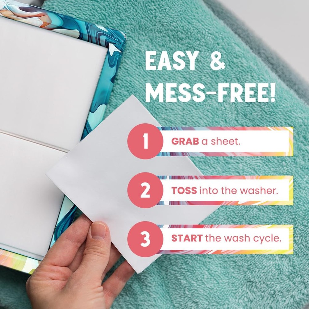 Laundry Detergent Sheets – Plastic-Free Packaging, Travel-Friendly, HE & Stan...