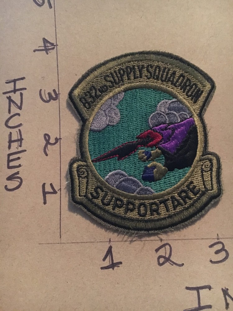 USAF 832nd Supply Squadron subdued patch 5/22/25