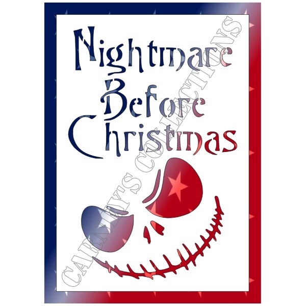 8"x11.5" Clear Plastic Stencil - Nightmare Before Christmas (SAA152)