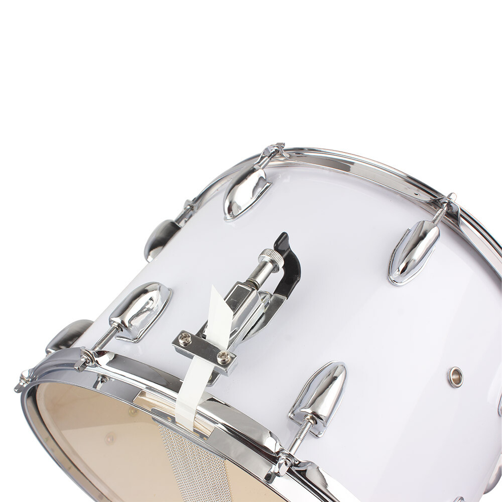 14 x10inch Marching Drum Drumsticks Key Strap White