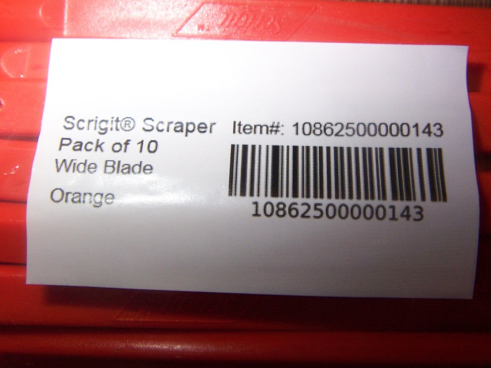 NEW 10 Pack SCRIGIT 6" No Scratch Plastic Scraper Tool w/ Flat & Round Tip Ends