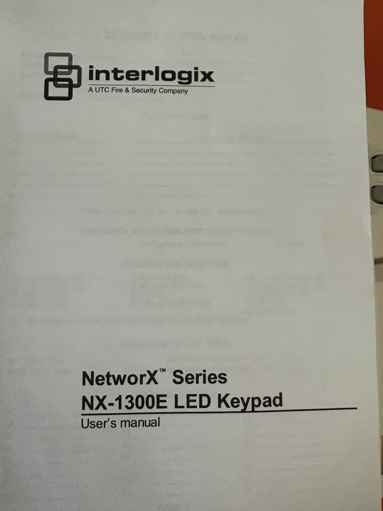 GE NX-1316E 16 Zone Keypad