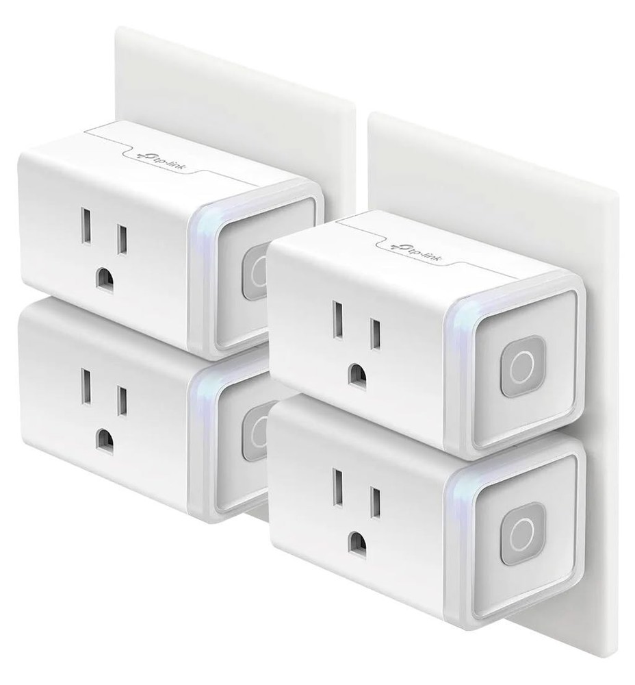Voice-Controlled Smart Wi-Fi Plugs - 4-Pack, No Hub Required, Automatic Setup