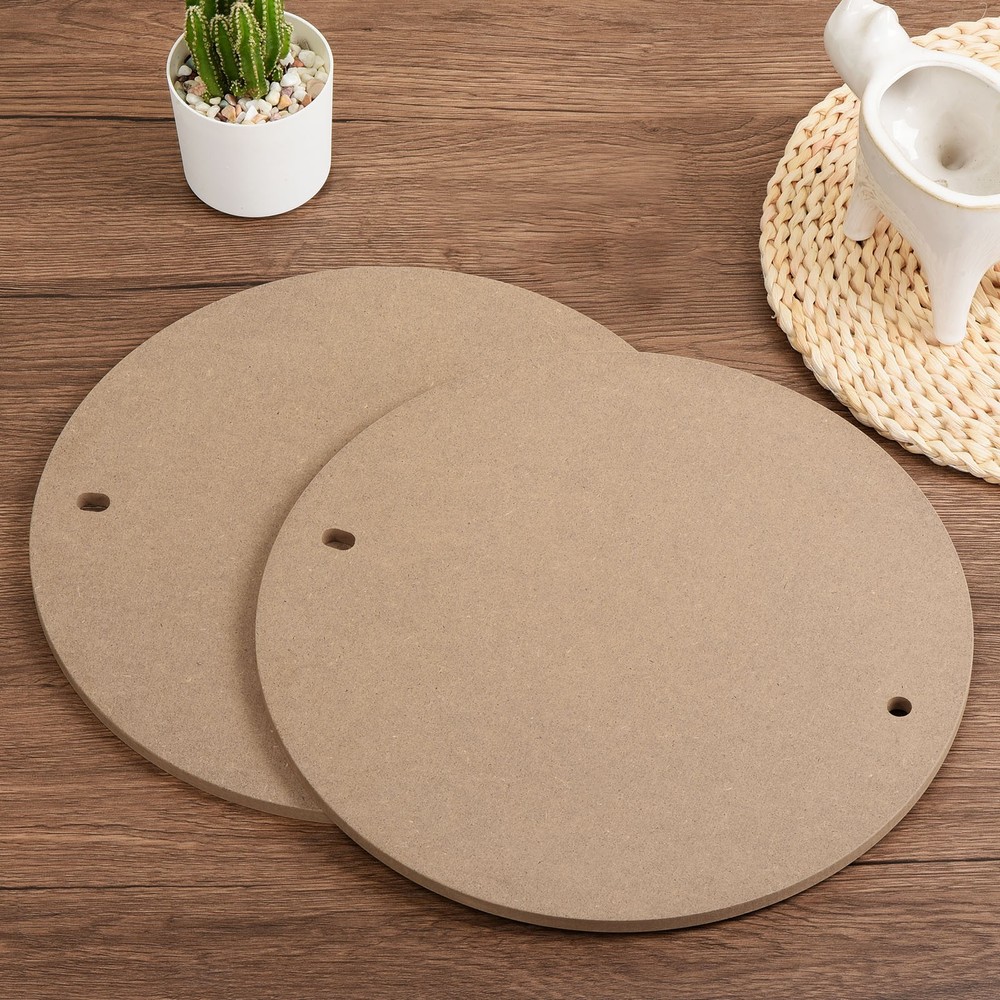 2PCS 12" Diameter Round Pottery Wheel Bat with Replacement Bat Pins,