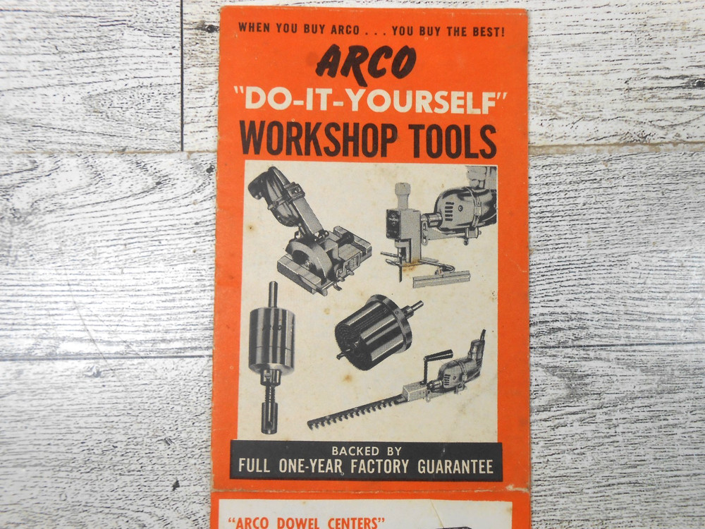 VTG Arco Do It Yourself DIY Workshop Tools Information Brochure Catalog
