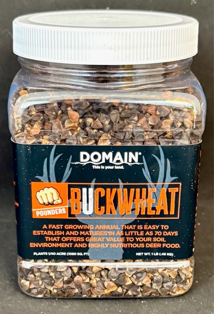 Domain Outdoor Buckwheat Pounder Foot Plot Seed One Jug New