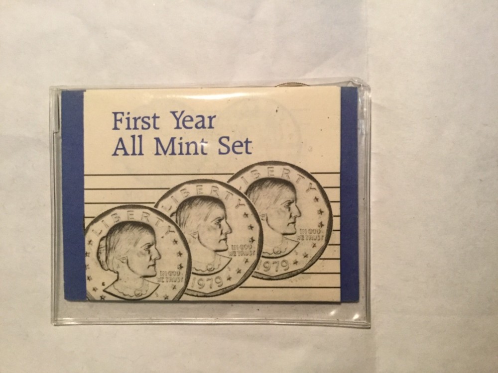 Susan B Anthony 3 piece first year Mint Set 1979-P,D,S