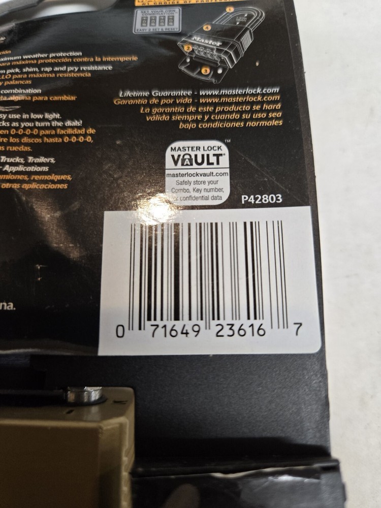 Master Lock Magnum Combination Padlock With 1.5" Shackle