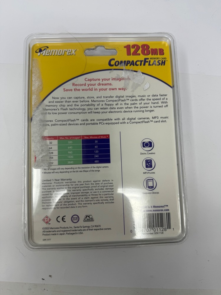 Memorex 64 MB CompactFlash Memory Card - NEW