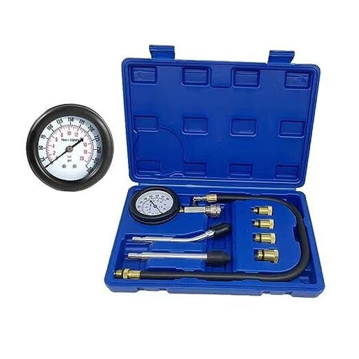 Compression Tester Kit, Standard Compression Tester Petrol 0-20 Bar & 0 blue