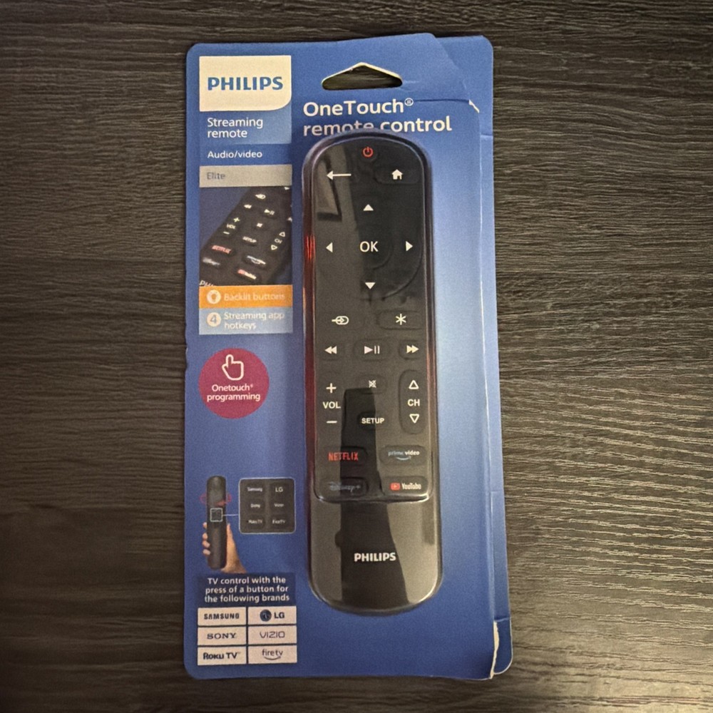 Philips One-Touch Programming Streaming Replacement Remote - OPEN BOX