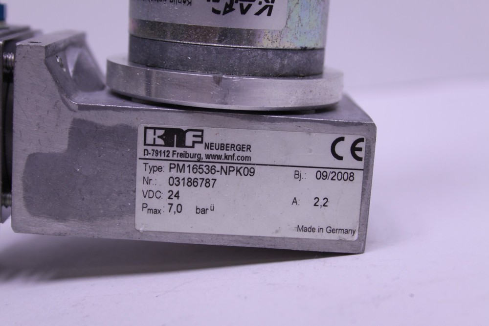 KNF PM16536-NPK09 SWING PISTON VACUUM PUMP COMPRESSOR 24VDC