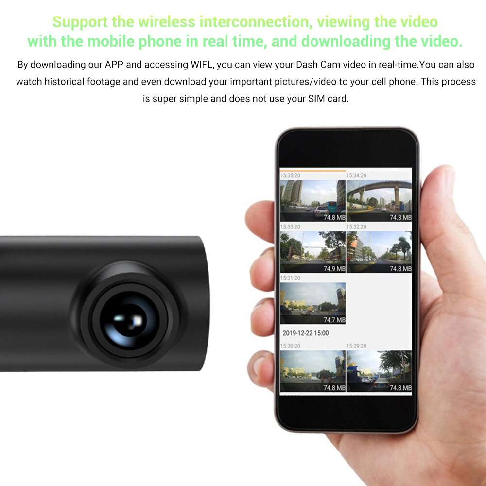 Car Wireless 1080P Lens Dash Camera Cam Dashcam Recorder Loop Recording G-Sensor