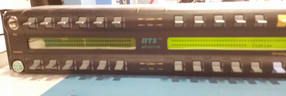 RTS Telex kp632-24 24 channel intercom talkback panel left screen NO backlight