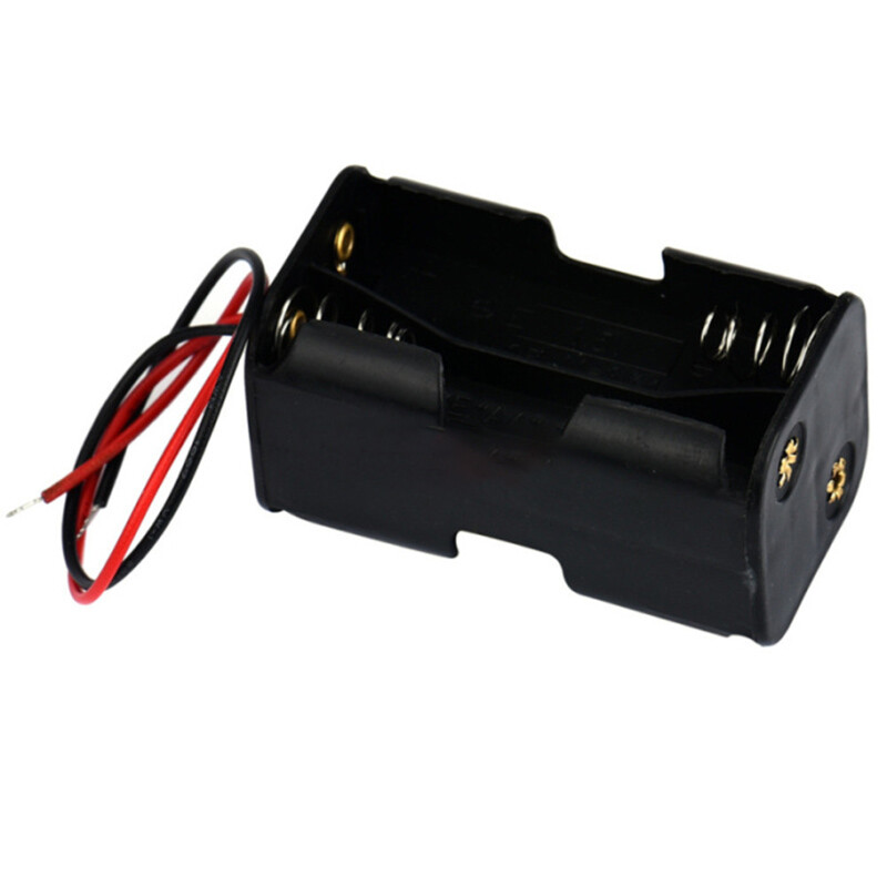 2+2 AA/3+3 AA/4+4 AA Open Battery Holder Cell Case Storage Plastic Box With Wire