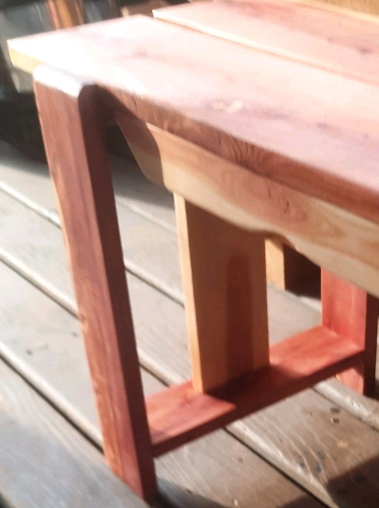 Handmade Reclaimed Eastern Red Cedar Bench