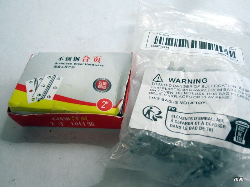 2" 20Pcs Stainless Steel Hinge with screws