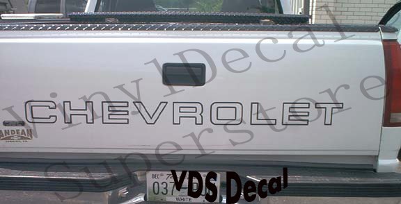 CHEVROLET Chevy GM tailgate decal sticker 88-2000