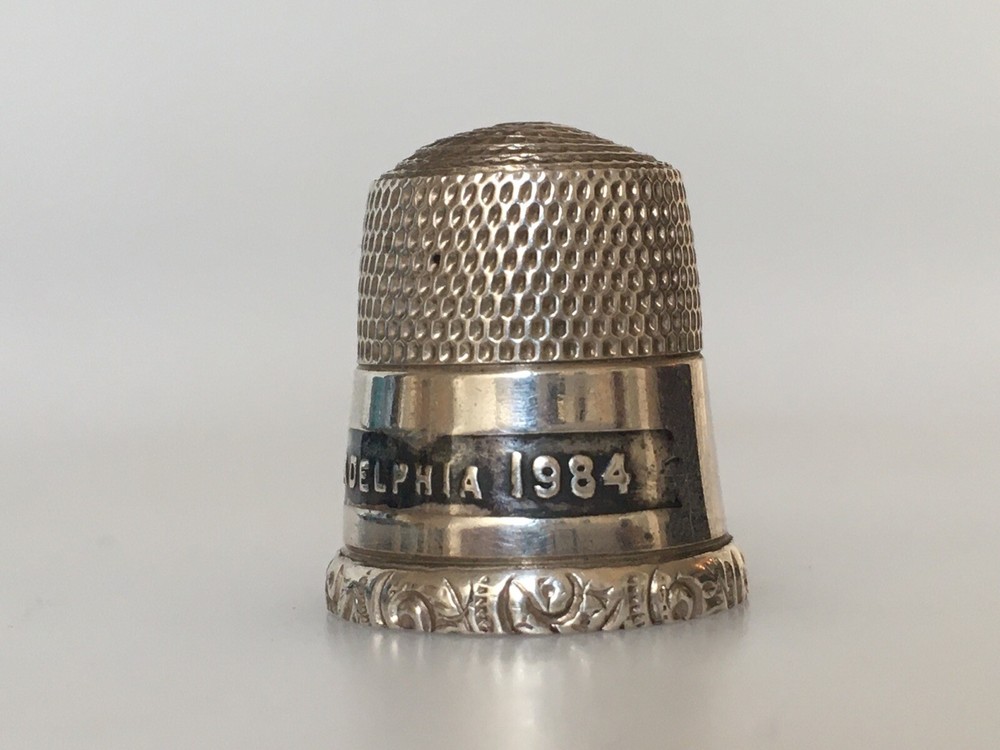 Silver SIMMONS TCI Convention 1984 Philadelphia Thimble