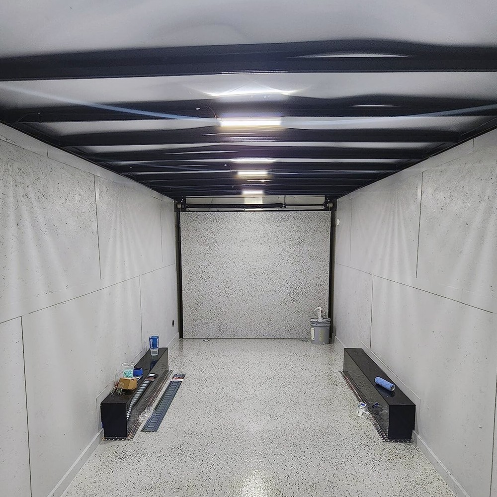 2* 12V Interior LED Light Strip White Light Switch Enclosed Cargo Trailer RV