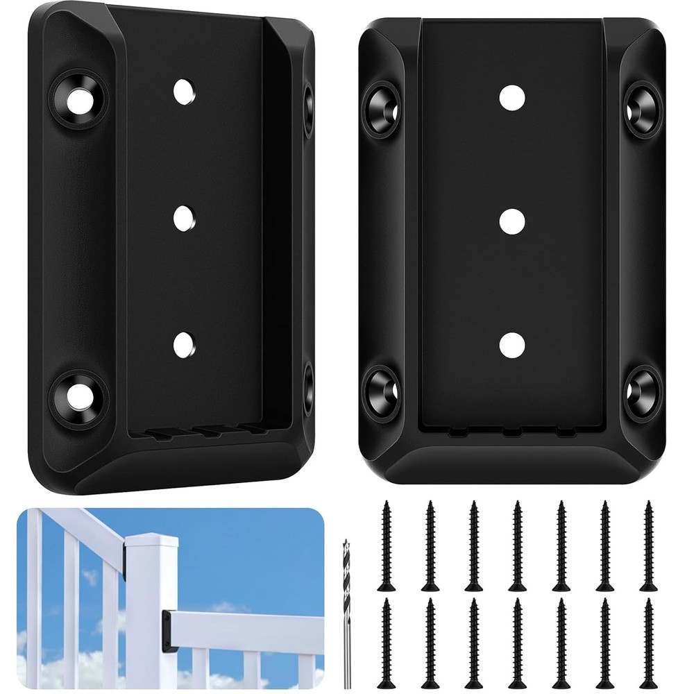 Unique Drainage Brackets: 6 PCS 2x4 Deck Railing Connectors for Lasting Security