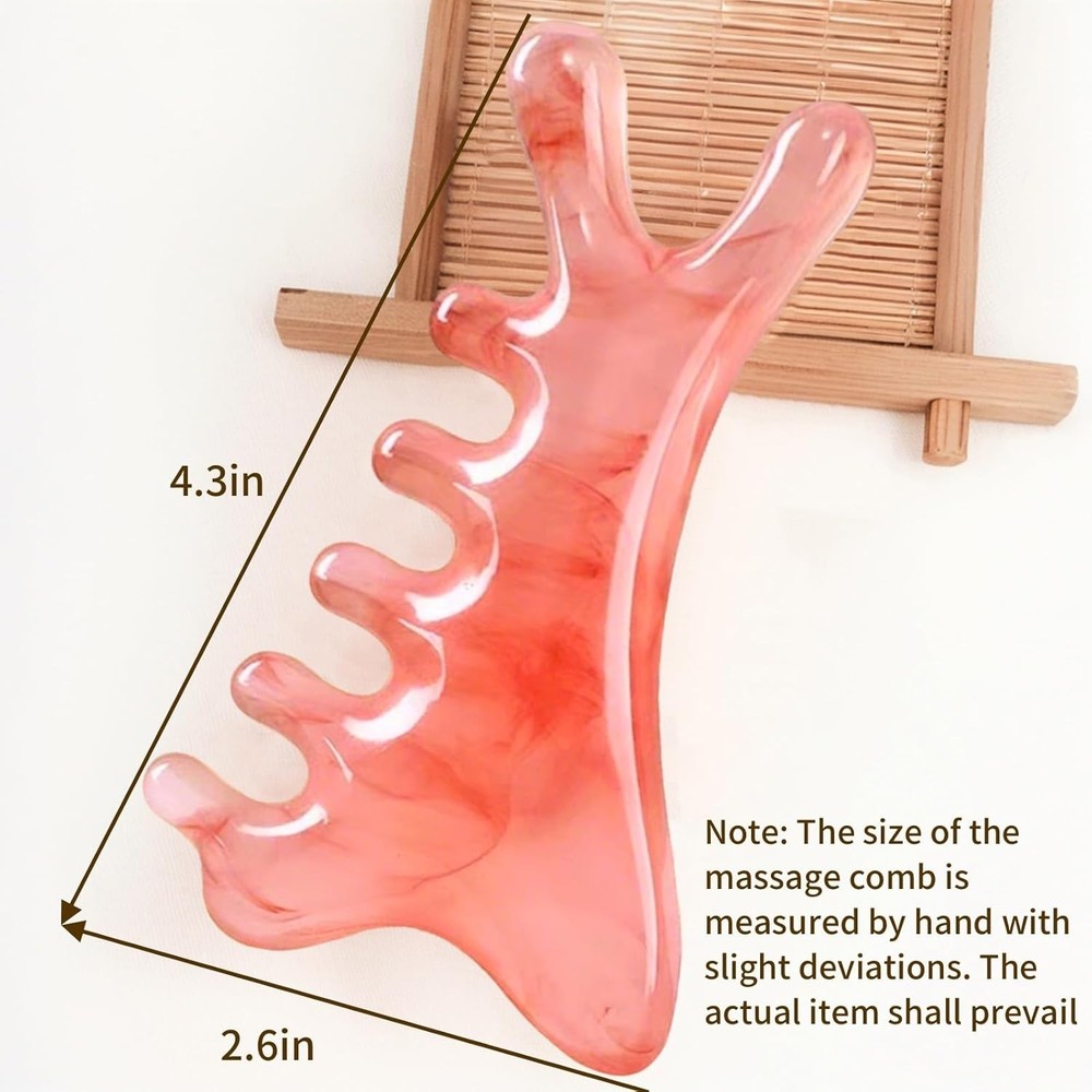 Multi-Functional Manual Massage Tool, Suitable for The Face, Eyes, Head Red