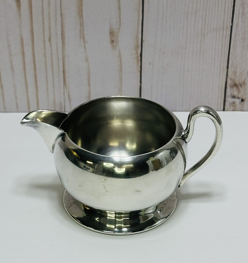 Vintage Academy Silver On Copper Creamer