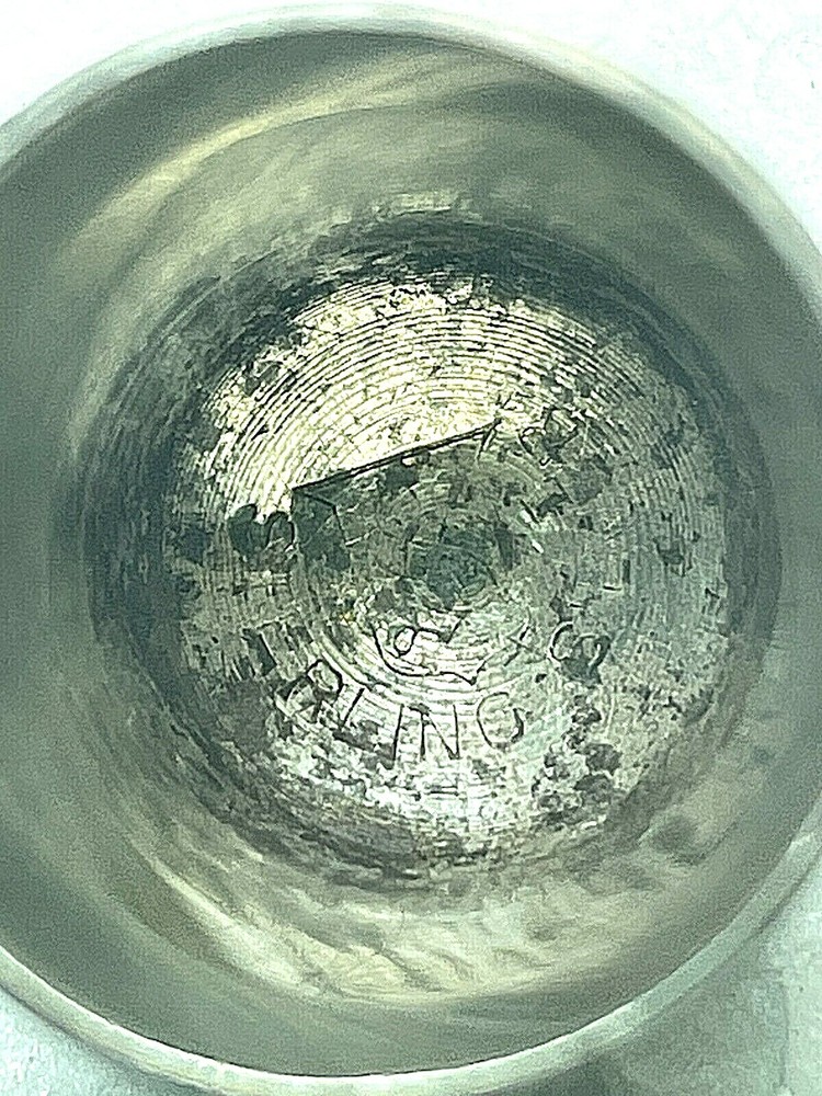 Victorian Sterling & Gold Band SIMONS Thimble w/ floral & scroll patterns Size11