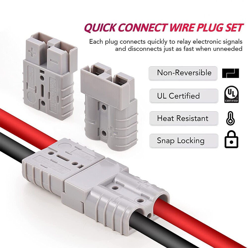 175A BATTERY QUICK Connect Plug Winch Disconnect Terminal Connector 600V 2AWG