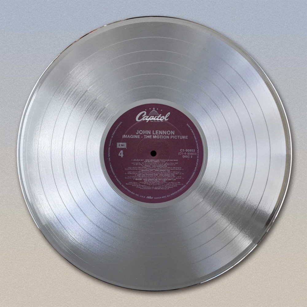 John Lennon "Imagine" Gold LP Record wall art