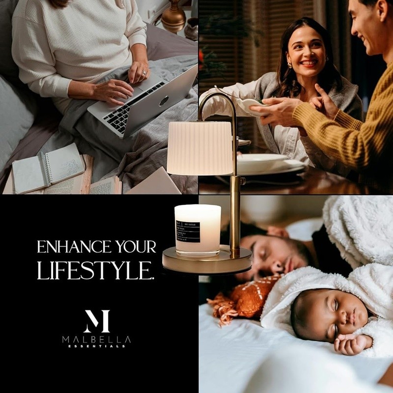 Adjustable Candle Warmer Lamp Timer Scent Release Mood Lighting Elegant Design